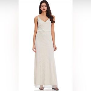 Adrianna Papell Women's Beaded Blouson Gown